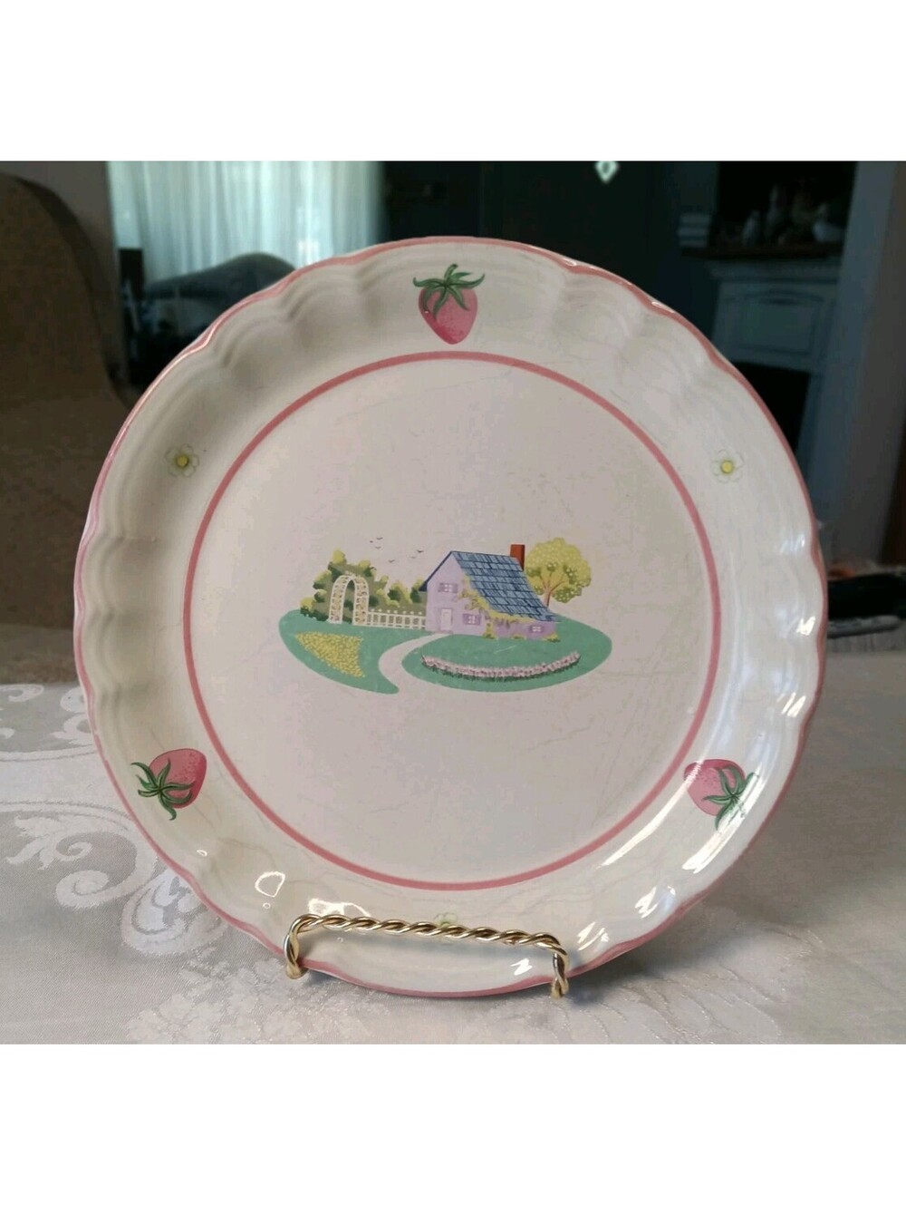 Vintage Mikasa Country Spring KW101 Salad Plate 7.5" Cottage Core Stoneware